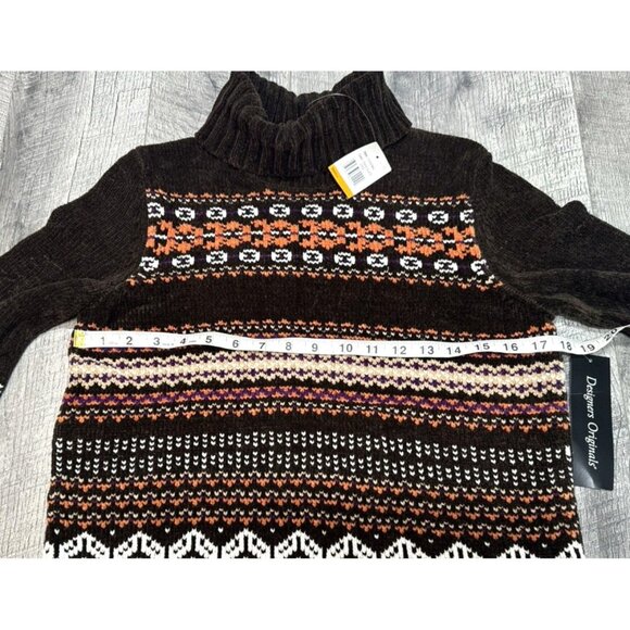 Designers Original Sweater‎ Womens Small Turtleneck Colorful Crochet Soft NEW - Picture 6 of 12